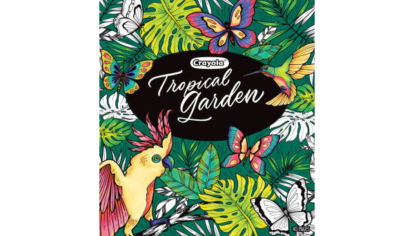 Crayola Tropical Garden Coloring Book, Adult Coloring Gift, 40 Pages
