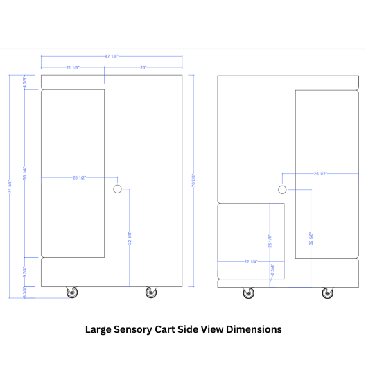 SensaRoam™ Portable Mobile Sensory Room on Wheels (4ft L x 30" W x 6ft H)