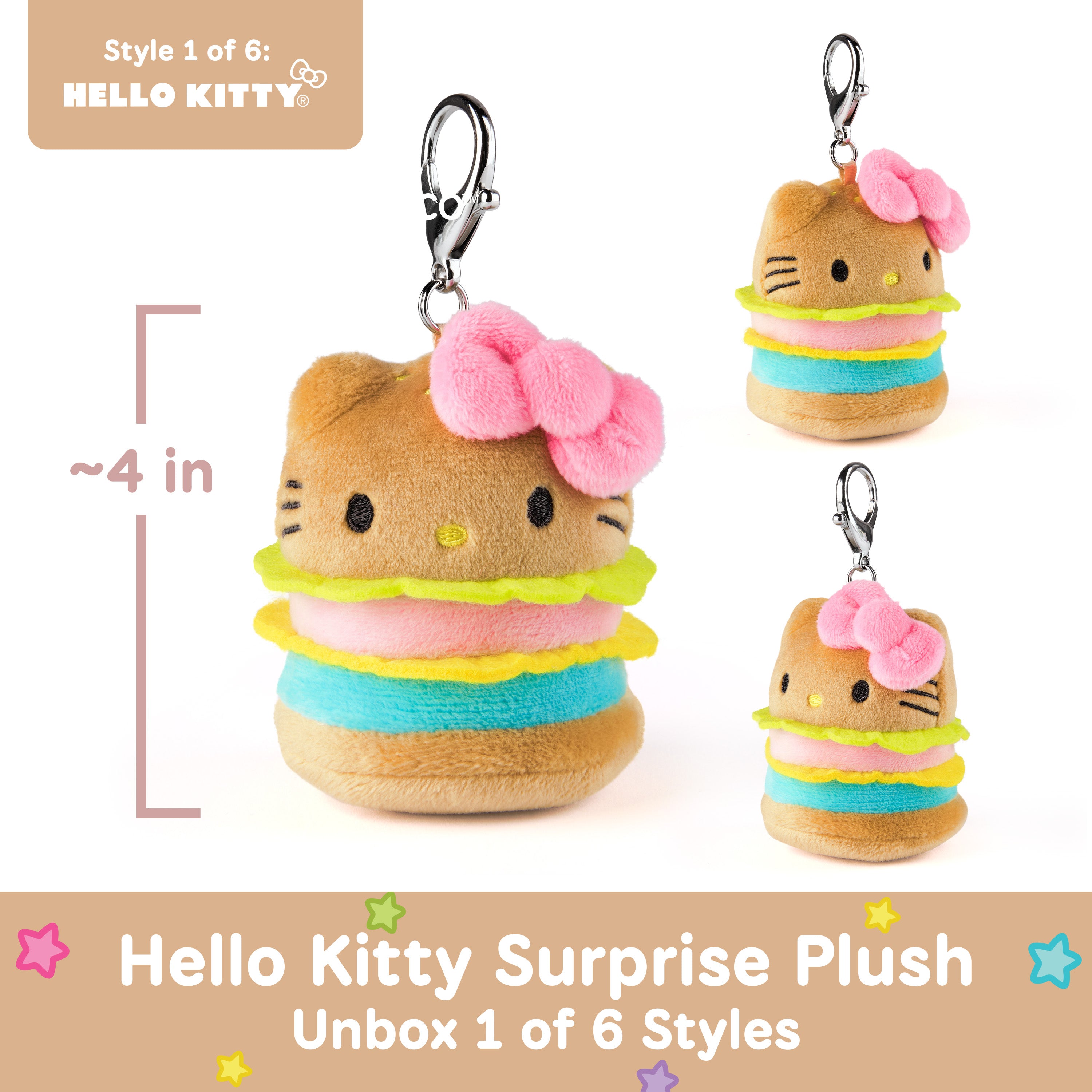 GUND Sanrio Hello Kitty and Friends Fast Food Surprise Plush Toy, Mystery Unboxing Stuffed Animal for Ages 1 and Up, Multicolor, 4” 1 of 6 Styles