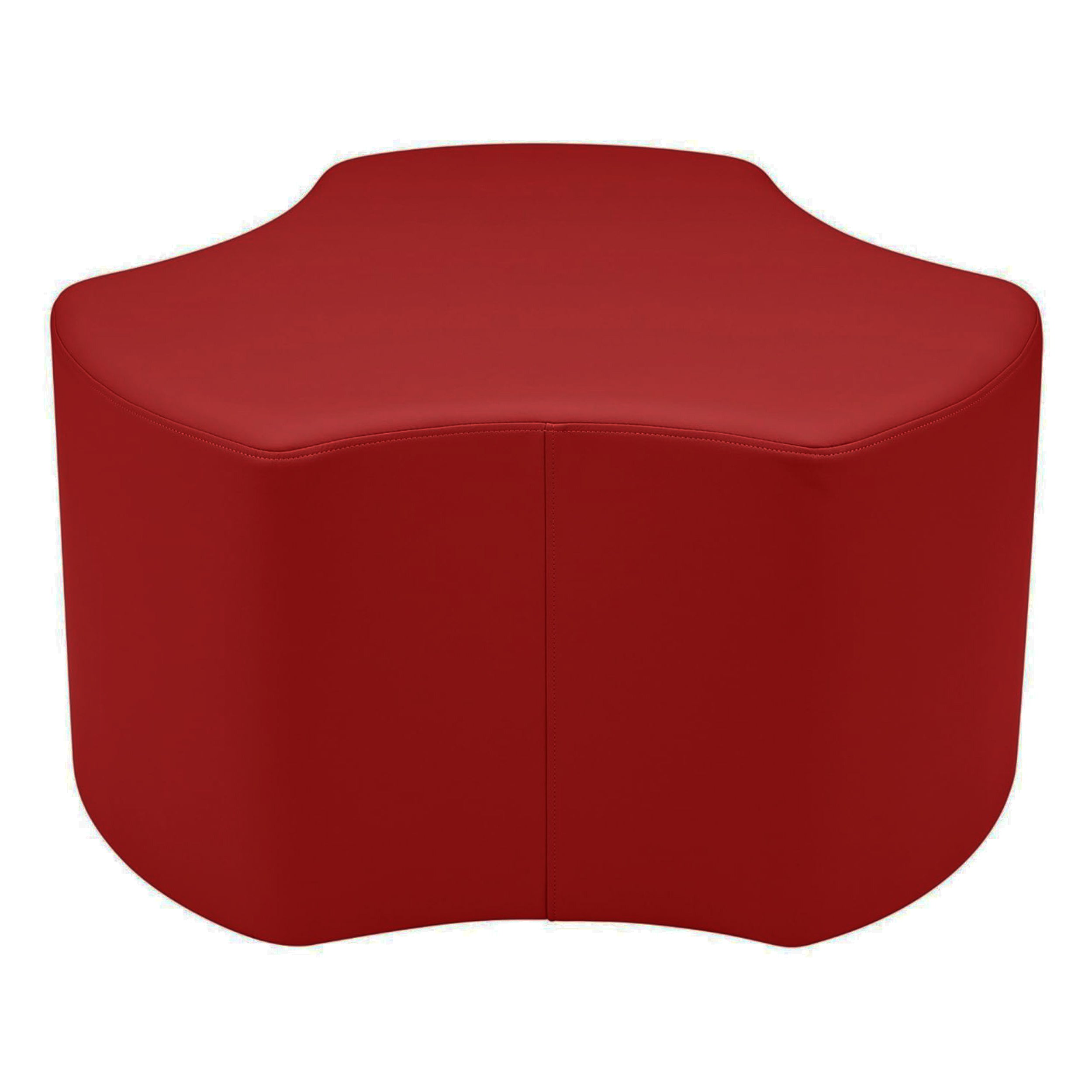 Pro Series Upholstered Cog Ottoman 18" Height - Crimson