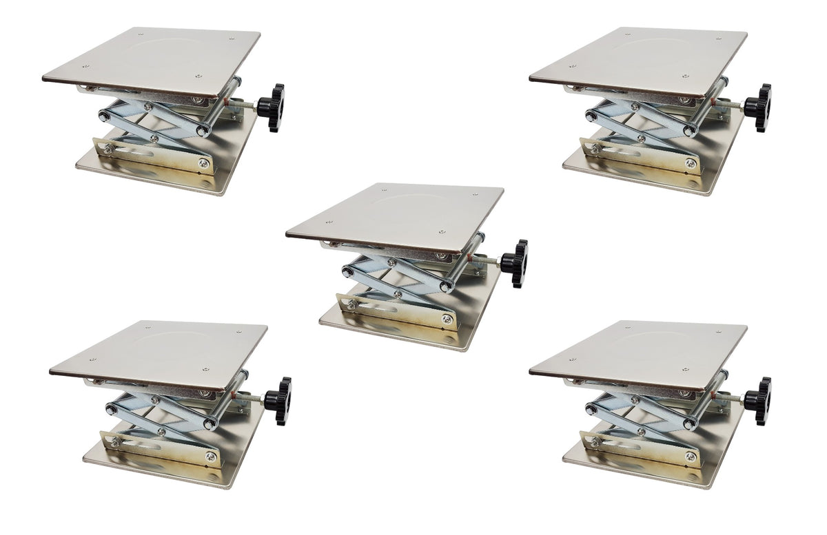 Lab Jack, 200mm Square Base, Electro Plated, Case of 5