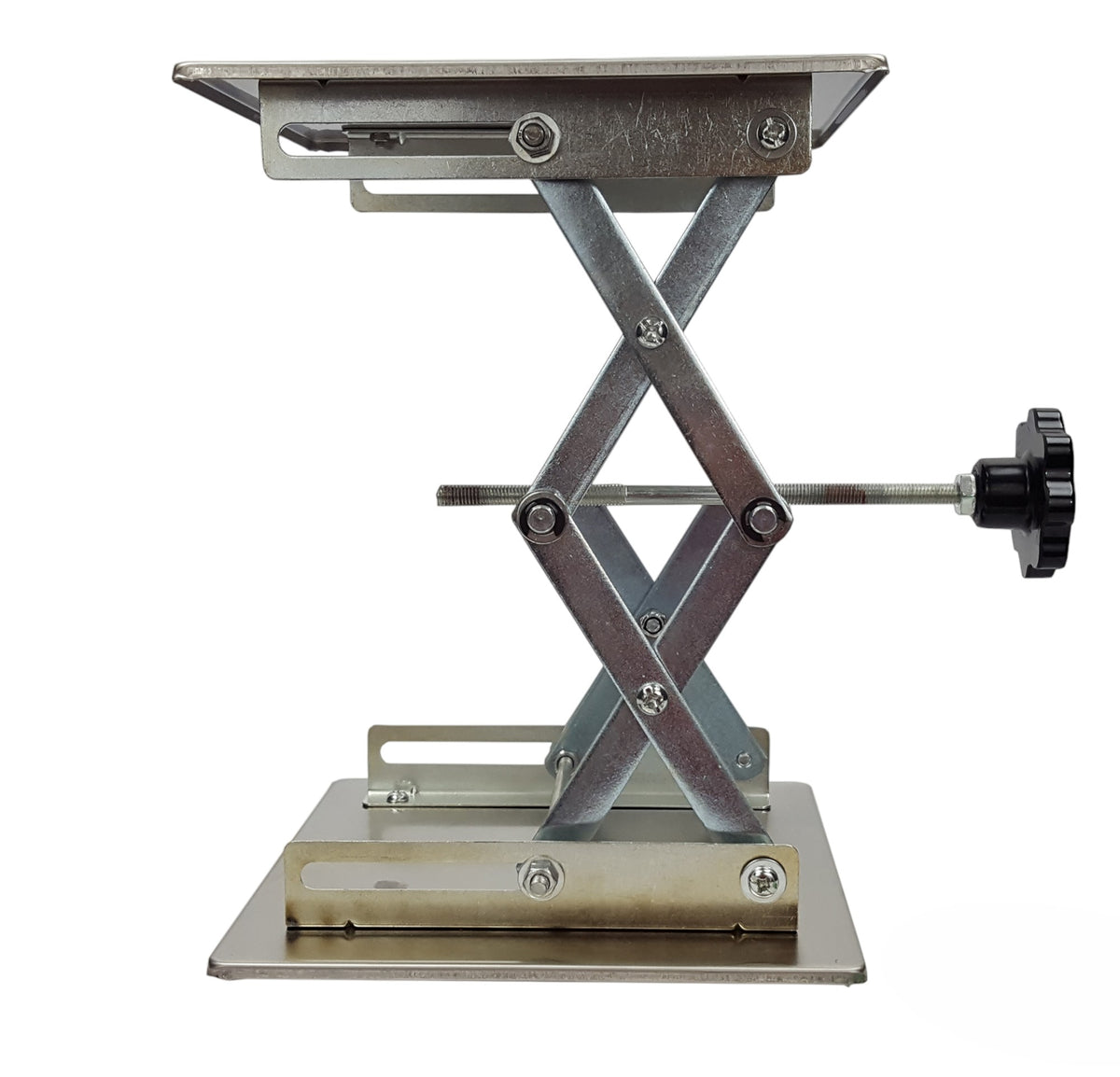 Lab Jack, 200mm Square Base, Electro Plated, Case of 5