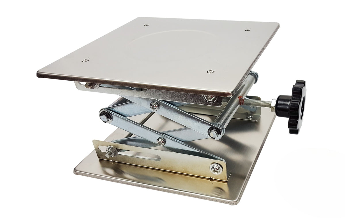 Lab Jack, 200mm Square Base, Electro Plated, Case of 5