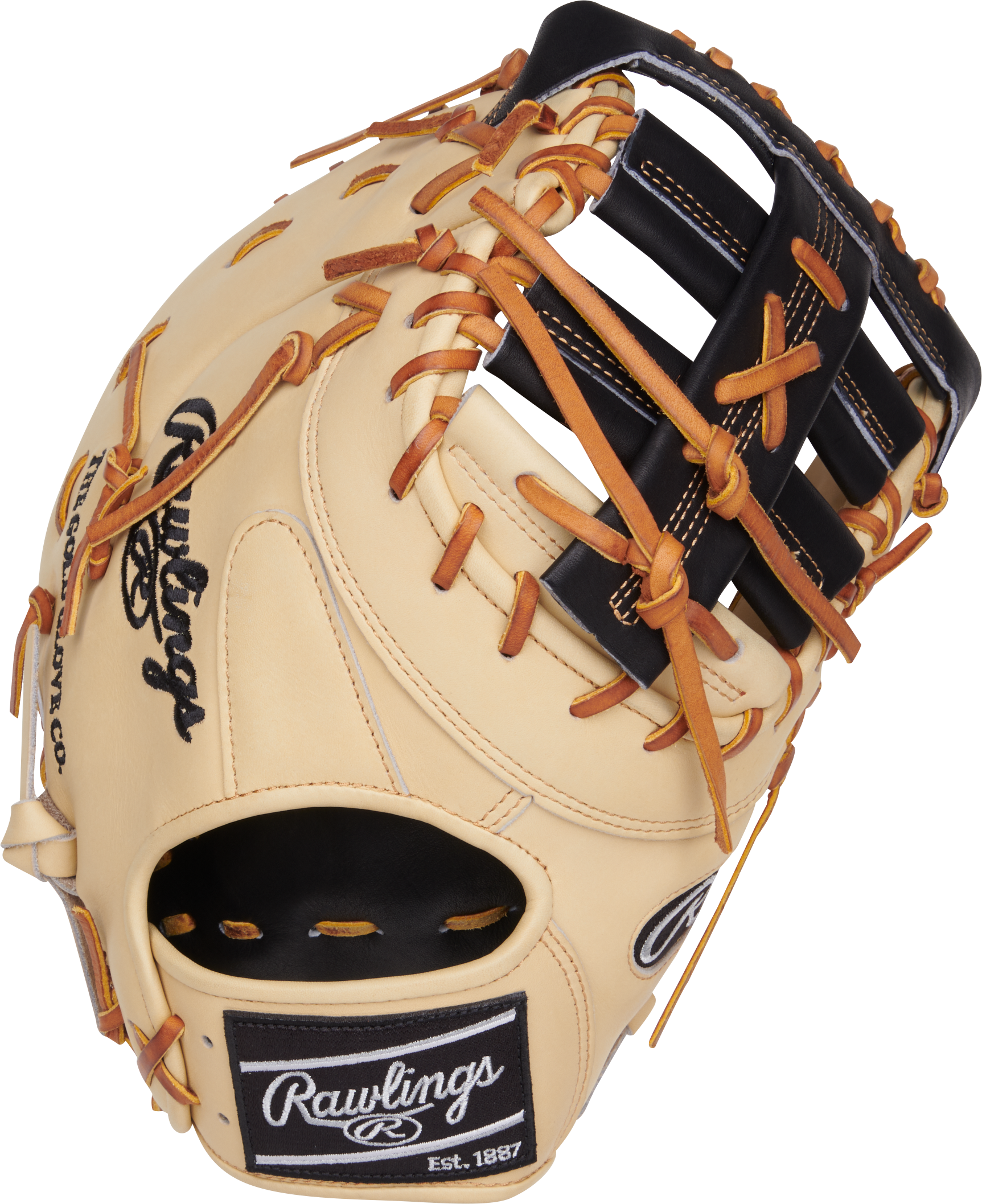 Rawlings Heart Of The Hide Series First Base Mitt 13-Inch Baseball Glove - Right Hand Thrower - Camel