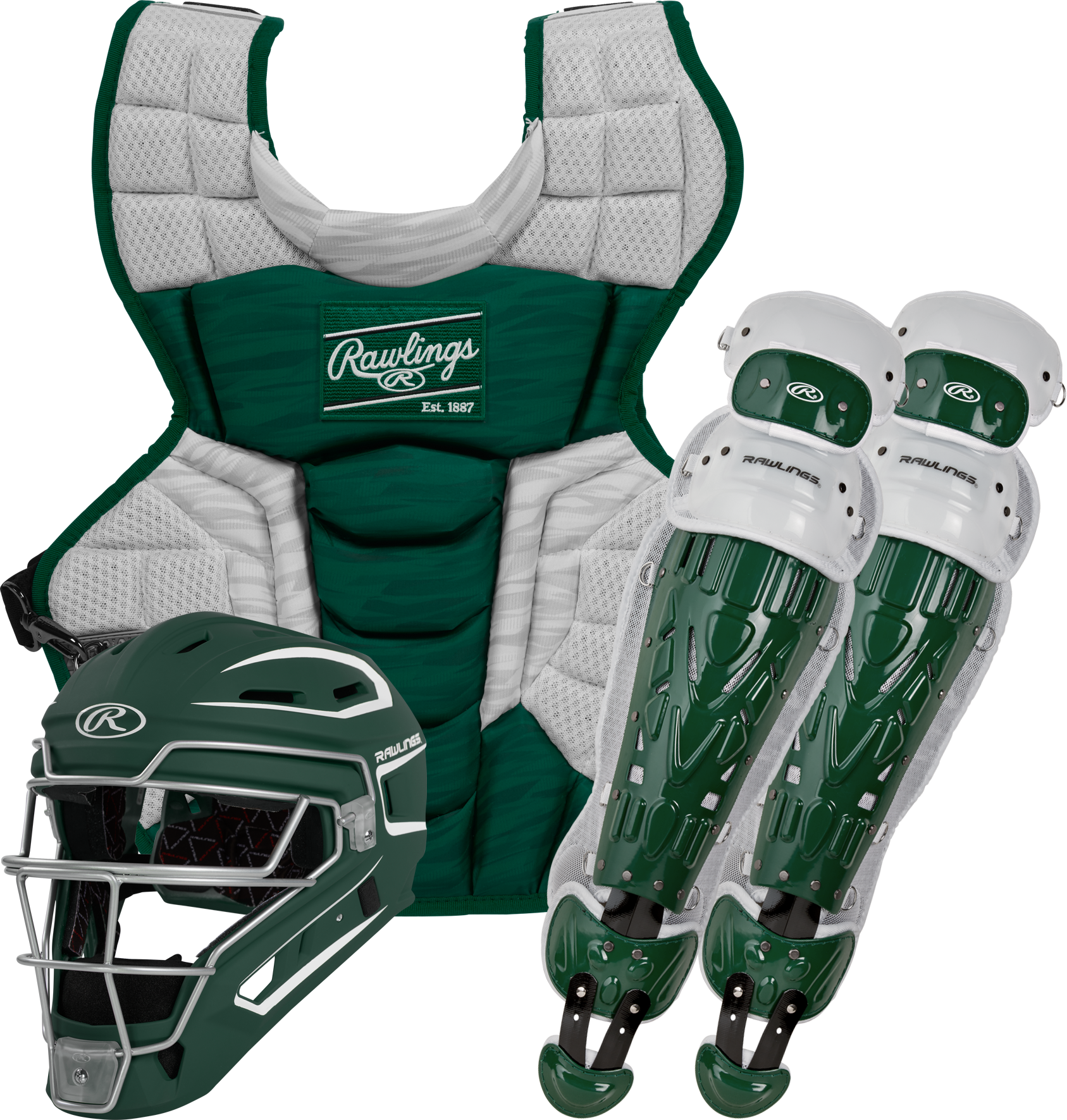 Rawlings Velo 2.0 Adult Catchers Set - Dark Green/White