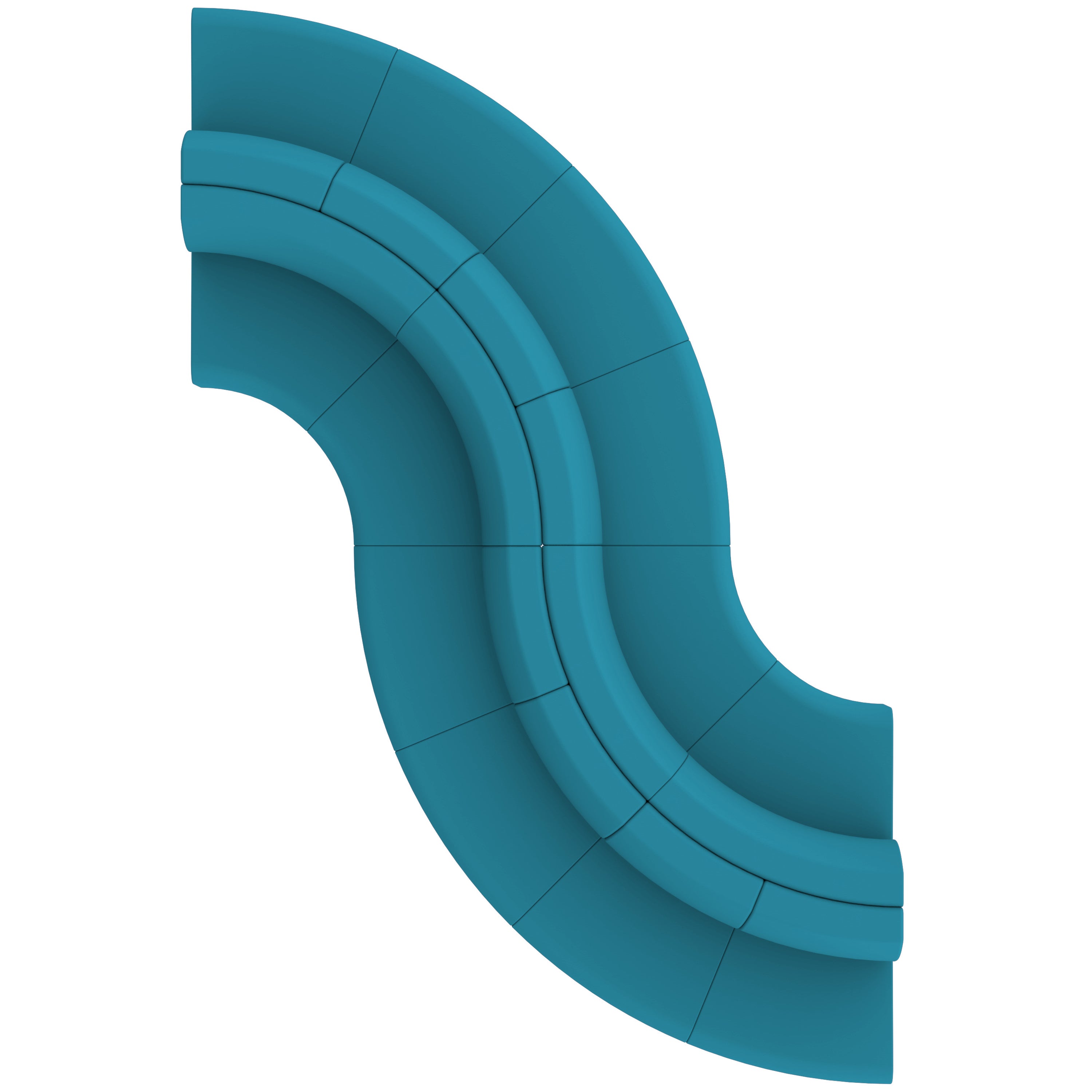 Pro Series Connect Edged Crest Seating, 12-Piece Set - Teal