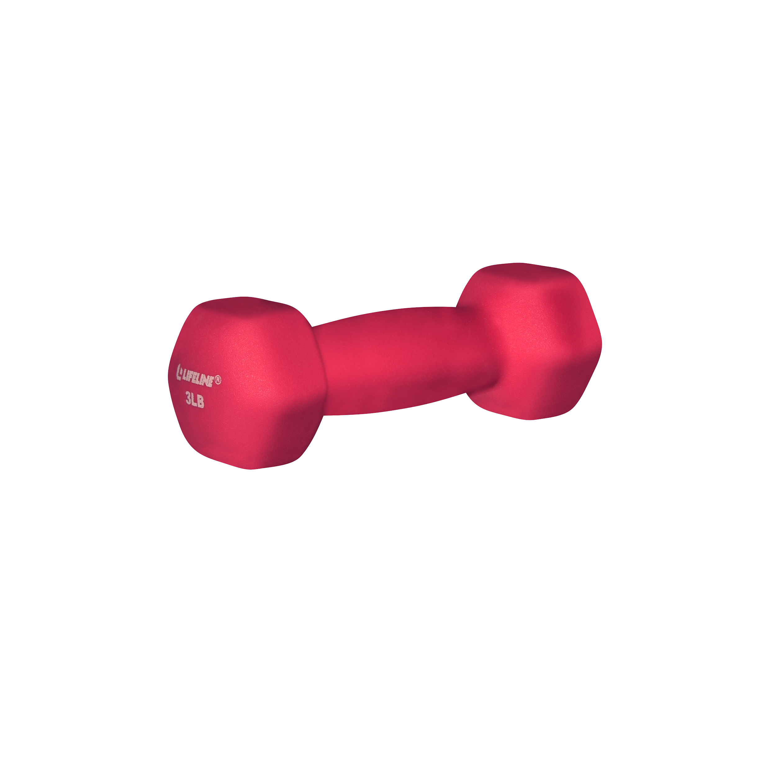 3Lb Hex Neoprene Dumbbell - Pink