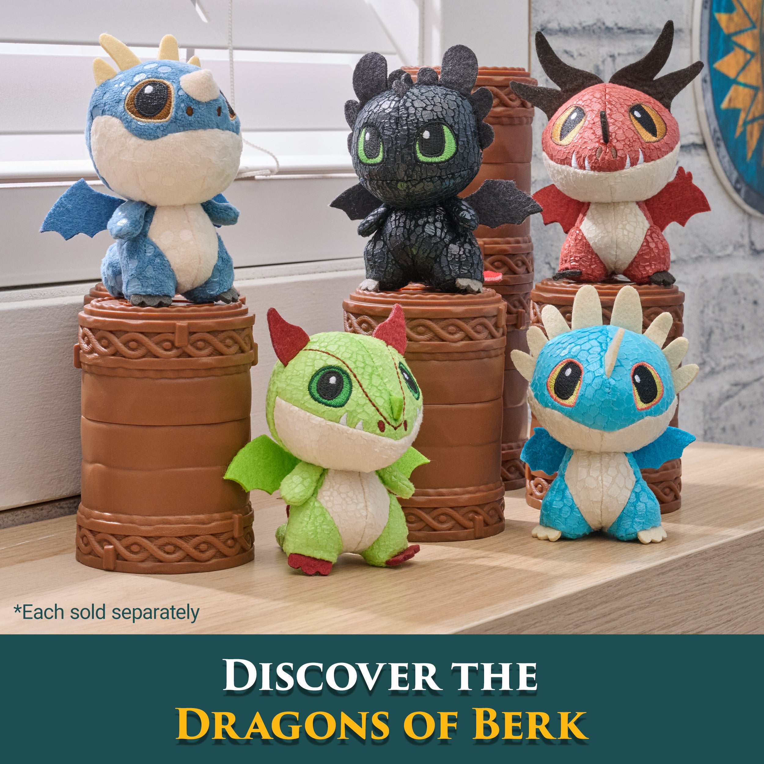 Dreamworks Dragons How to Train Your Dragon, Mini Surprise Plush Toy, 3” Dragon Stuffed Animal, Mystery Toys, Kids Toys for Boys Ages 4 and Up Styles May Vary