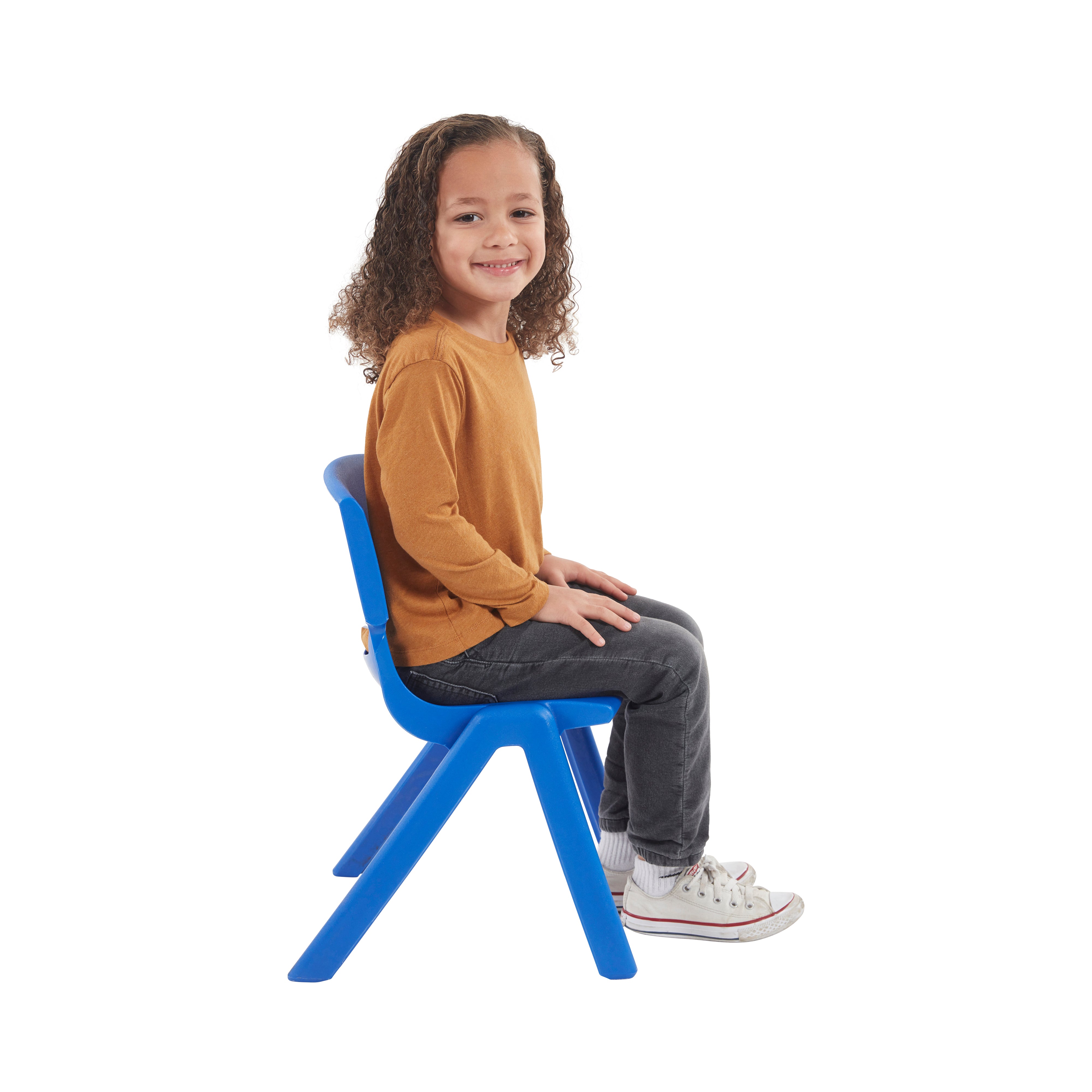 12in Plastic School Stack Chair 10-Pack - Blue