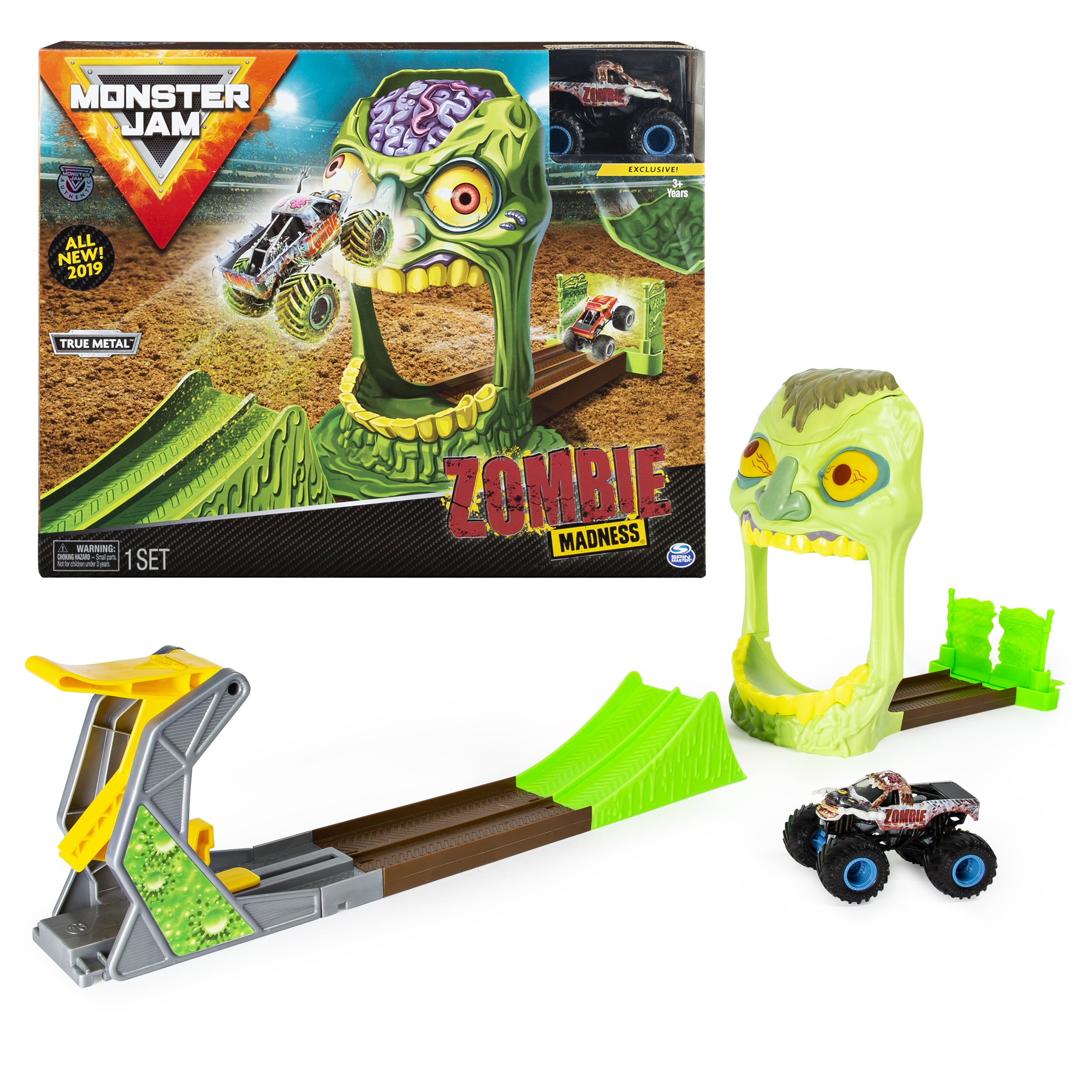 Master Carton Monster Jam 1to64VehiclePlayset Assortment 3pkM01