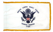 US Coast Guard Flag 3x5 ft. Indoor and Parade Colonial Nyl-Glo with Fringe