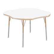 48" x 48" Clover Dry-Erase Activity Table with Adjustable Standard Swivel Glide Legs - Whiteboard/Sand