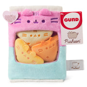 GUND Pusheen Gamer Chips with Removable Mini Plushies, Toy Tortilla Chips, Food Plushies, Gaming Decor, Stuffed Animals for Ages 8 and Up, Pink, 8"