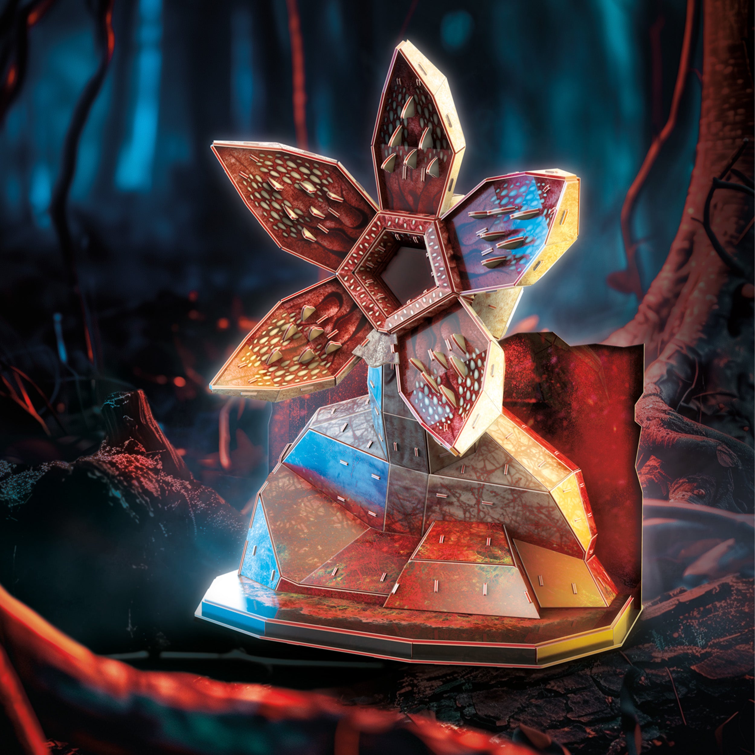 4D Build, Stranger Things Demogorgon 3D Model Kit with Stand, Stranger Things Collectibles & Desk Decor, Adult Puzzle, Building Toys, 3D Puzzles for Adults & Teens, 155 Pieces, for Ages 12 & Up