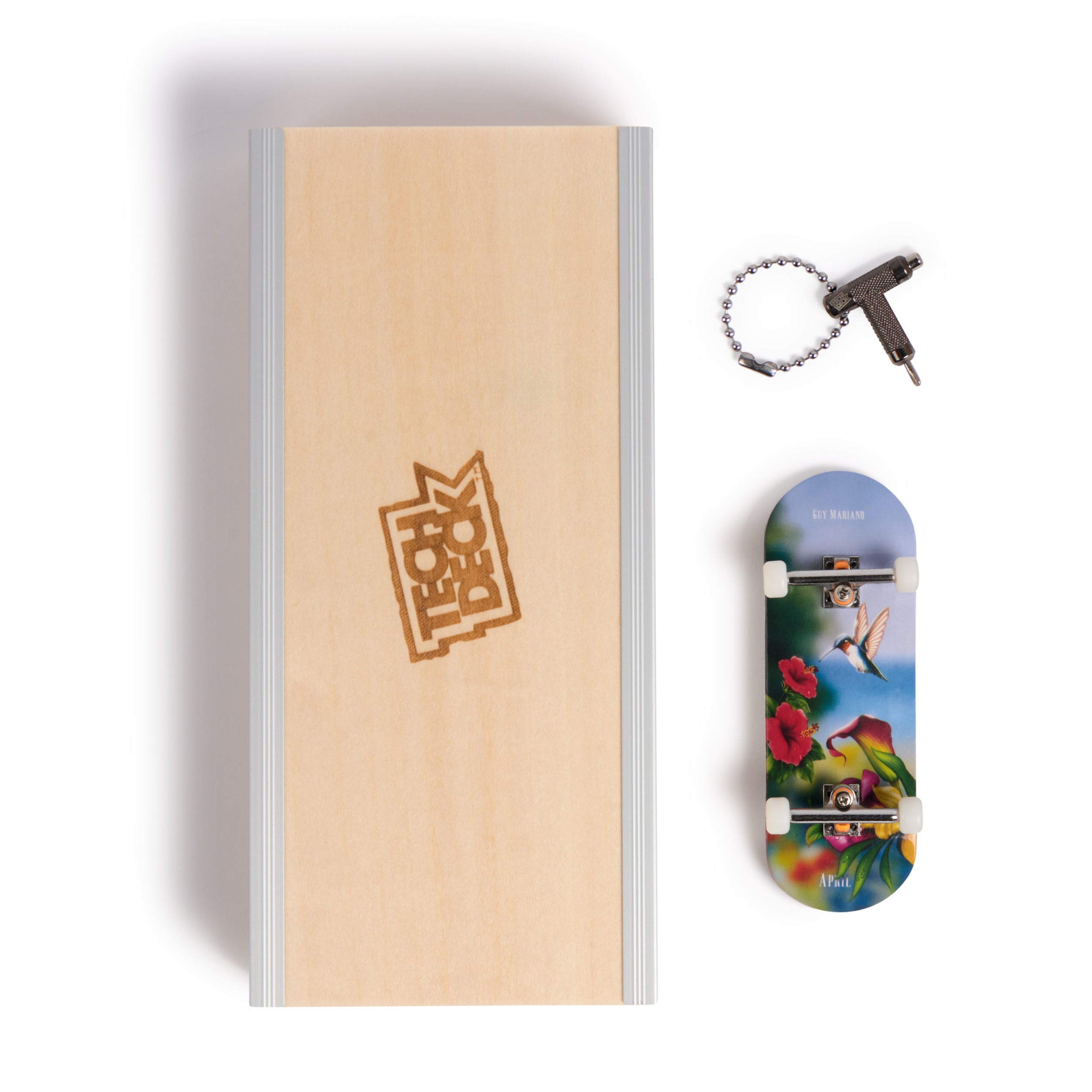 Tech Deck, April Pro Series Finger Board with Storage Display, Built for Pros; Authentic Mini Skateboards, Kids Toys for Ages 6 and up