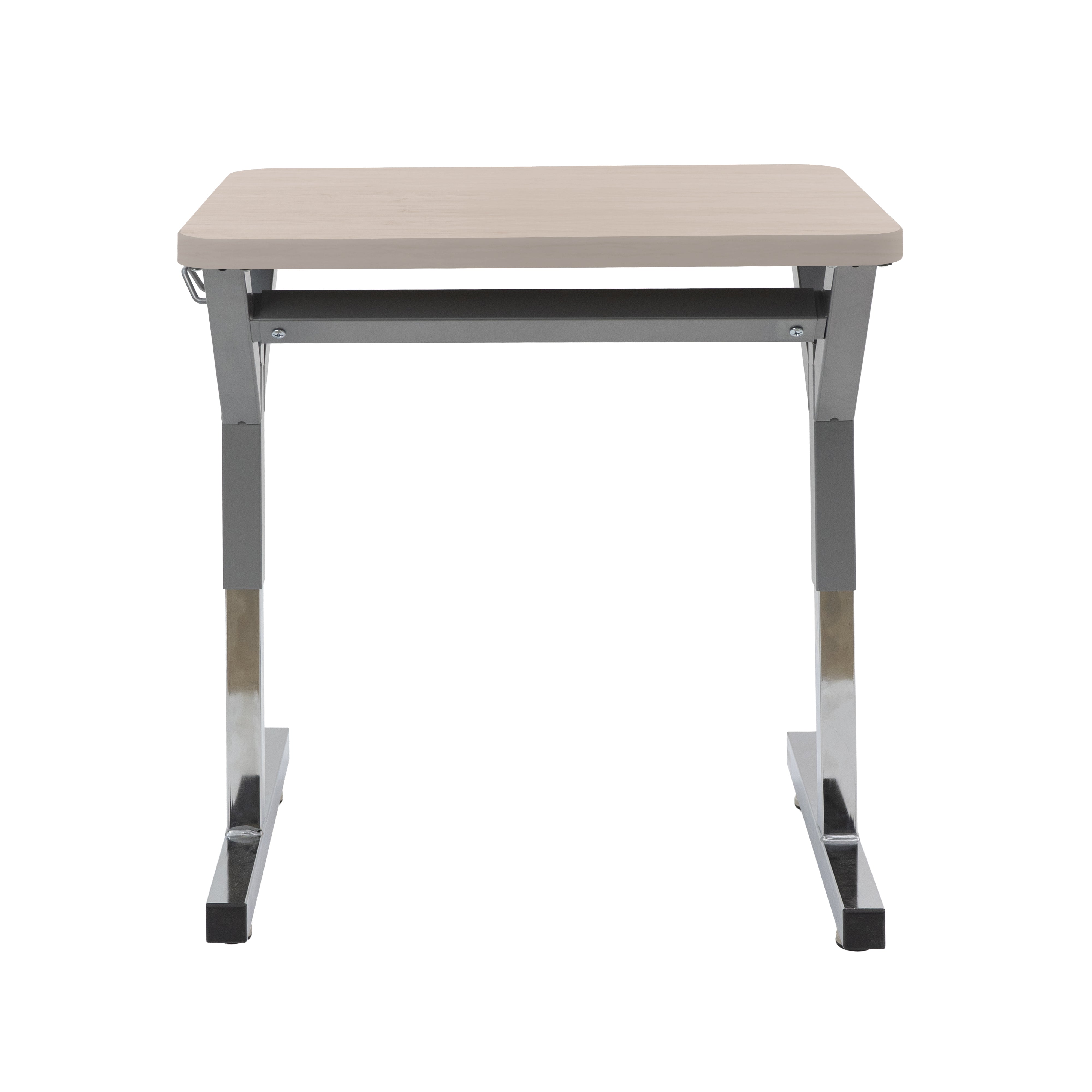 20" x 26" Rectangle Thermofused Table Desk with Adjustable Y-Frame - Asian Sand/Silver