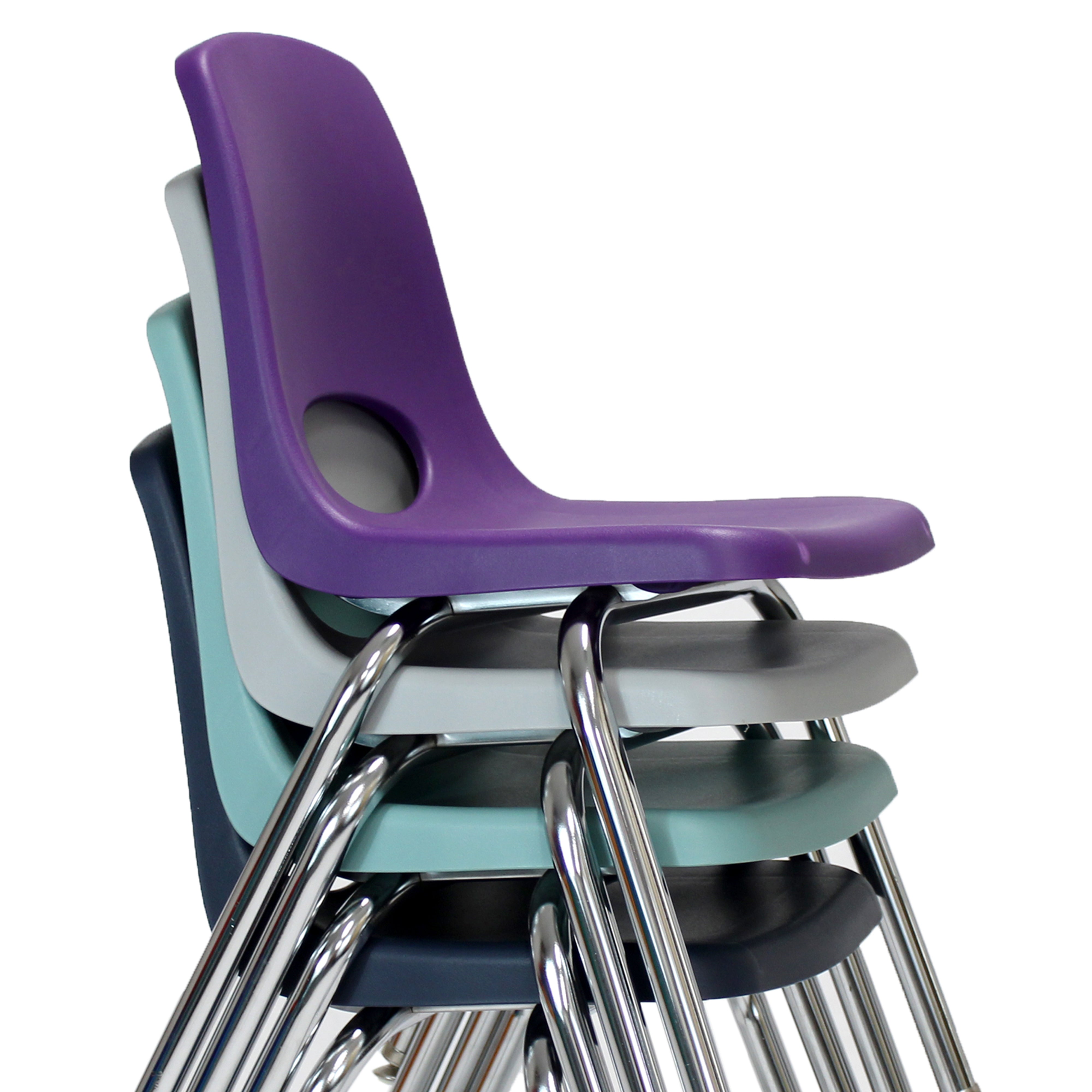 10" Stack Chair with Swivel Glides - Contemporary/Purple