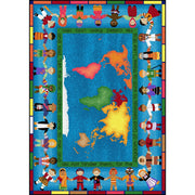 Let the Children Come 5'4" x 7'8" area rug in color Multi