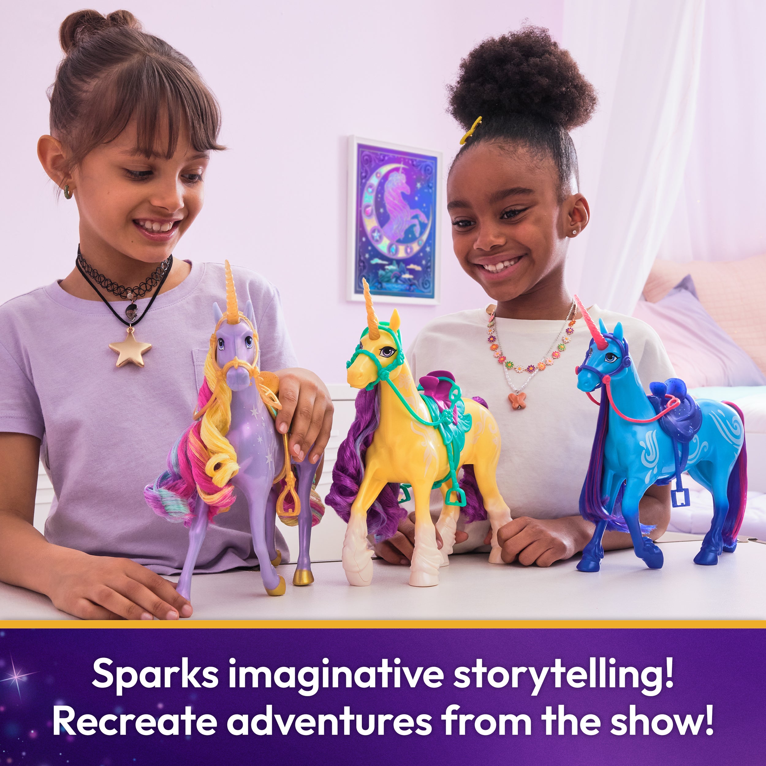 Unicorn Academy, Leaf with 2 Riding Accessories, 11”, Compatible with Ava, Dolls & Unicorn Toys for Girls Ages 4 and up