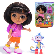 Dora, Best Friends Dora & Boots Set, 6-inch Doll with Clothes, Backpack & Boots Toy Figure, Kids Toys for Girls & Boys Ages 3 and Up