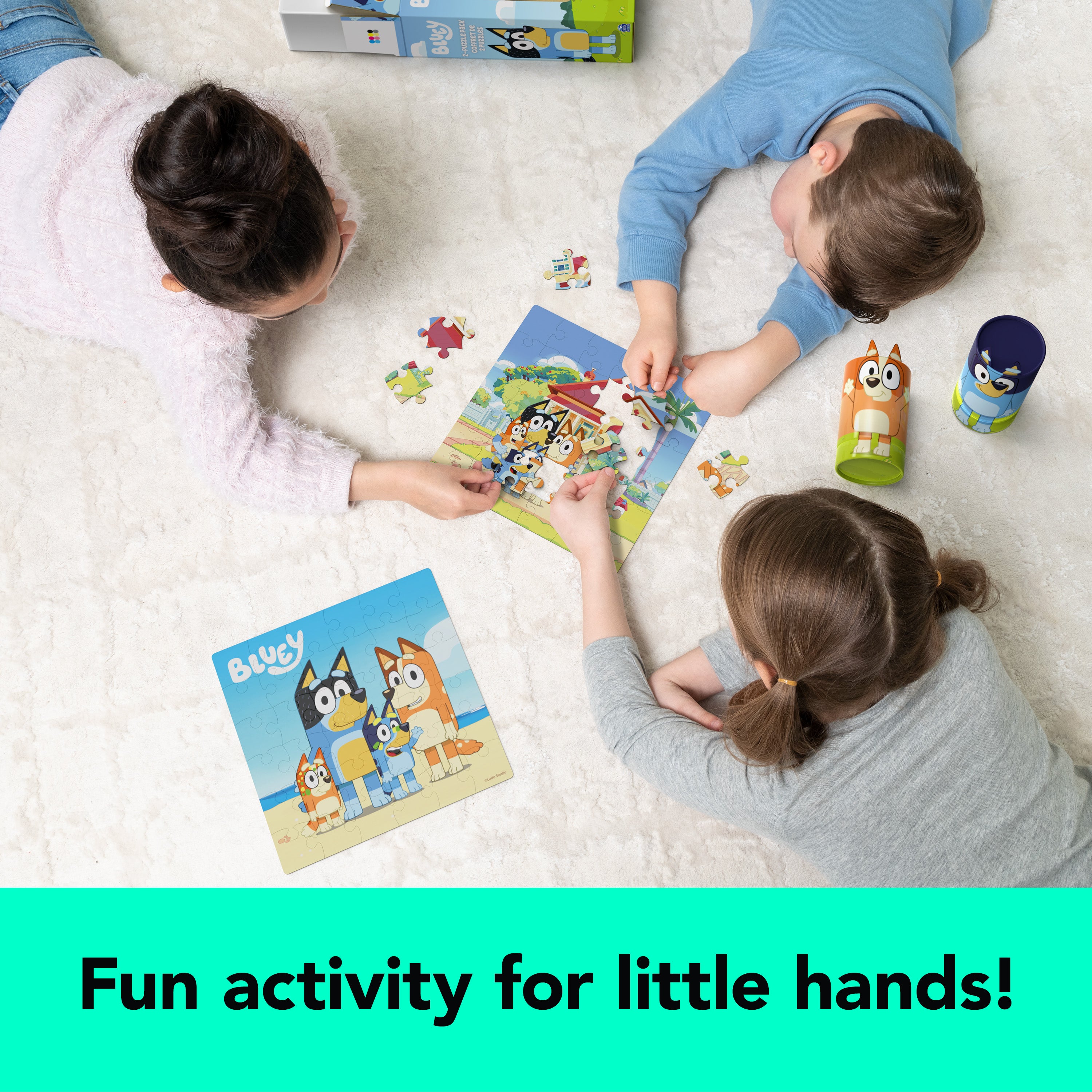 Spin Master Games, Bluey Puzzles 2-Pack, 36 Pieces, Preschool Puzzles, for Ages 3 & Up