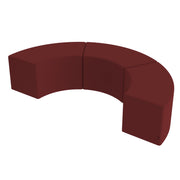 Pro Series Upholstered S Curve Ottoman 18" Height, 3-Piece - Crimson