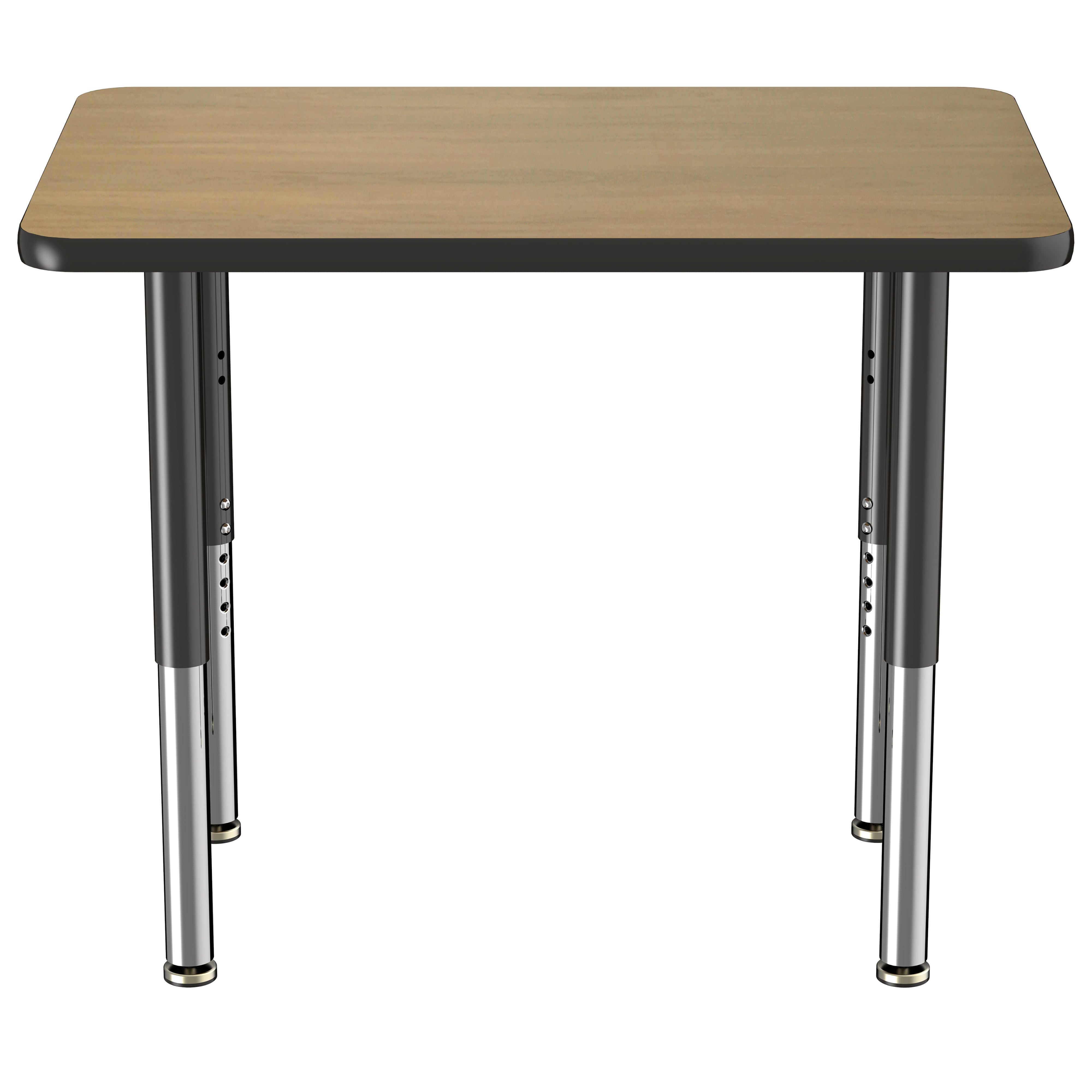 24" x 36" Rectangle T-Molding Activity Table with Adjustable Super Legs - Pasadena Oak/Black