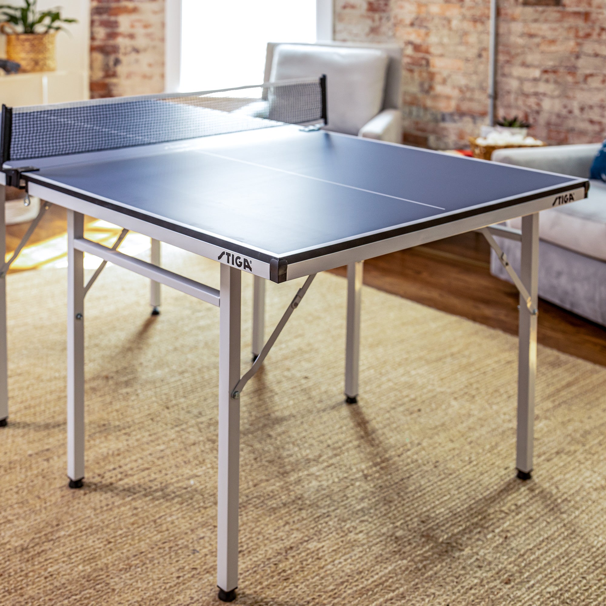 Space Saver Table Tennis Table 71" L x 40.5" W x 30" H, Blue