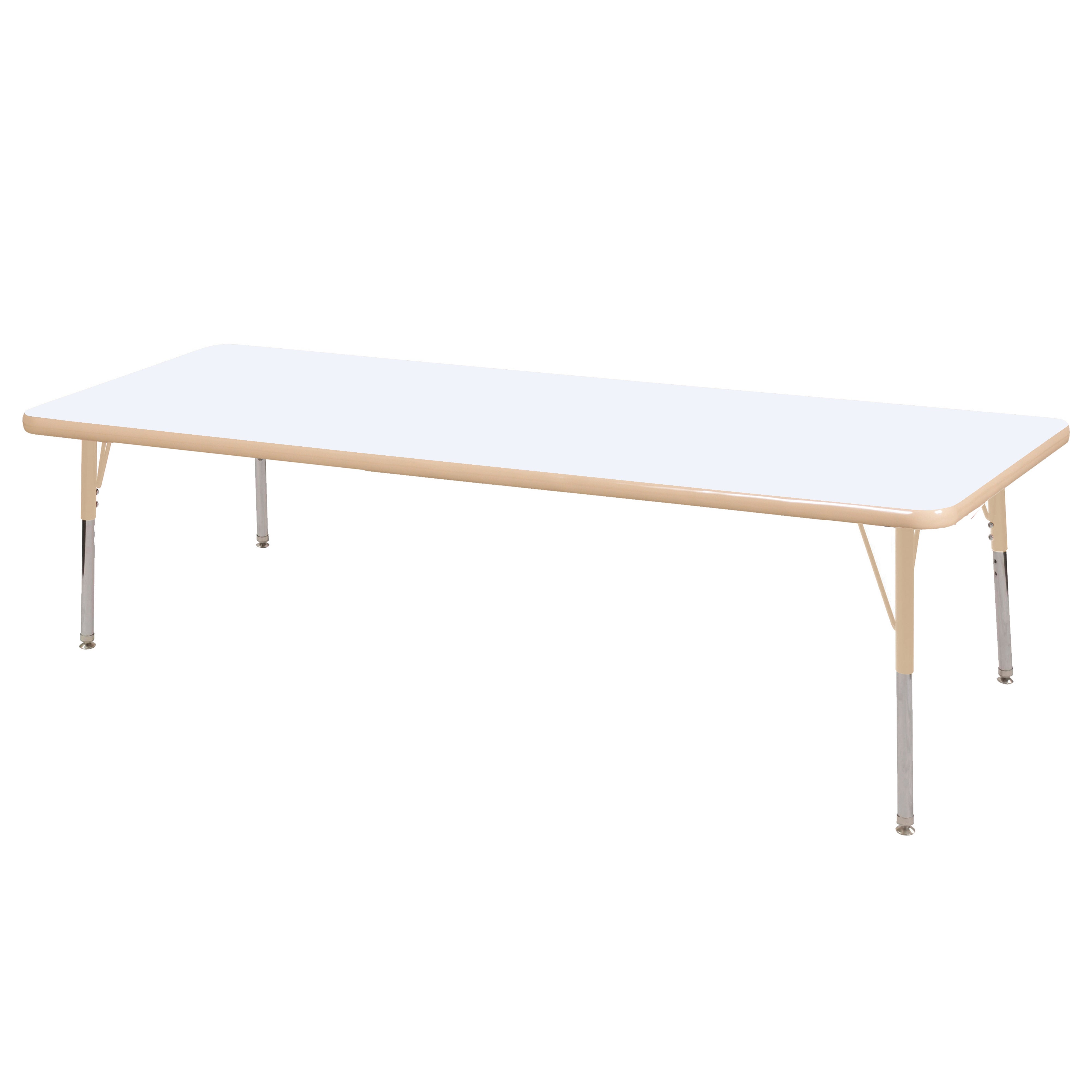 30" x 72" Rectangle Dry-Erase Activity Table with Adjustable Standard Swivel Glide Legs - Whiteboard/Sand
