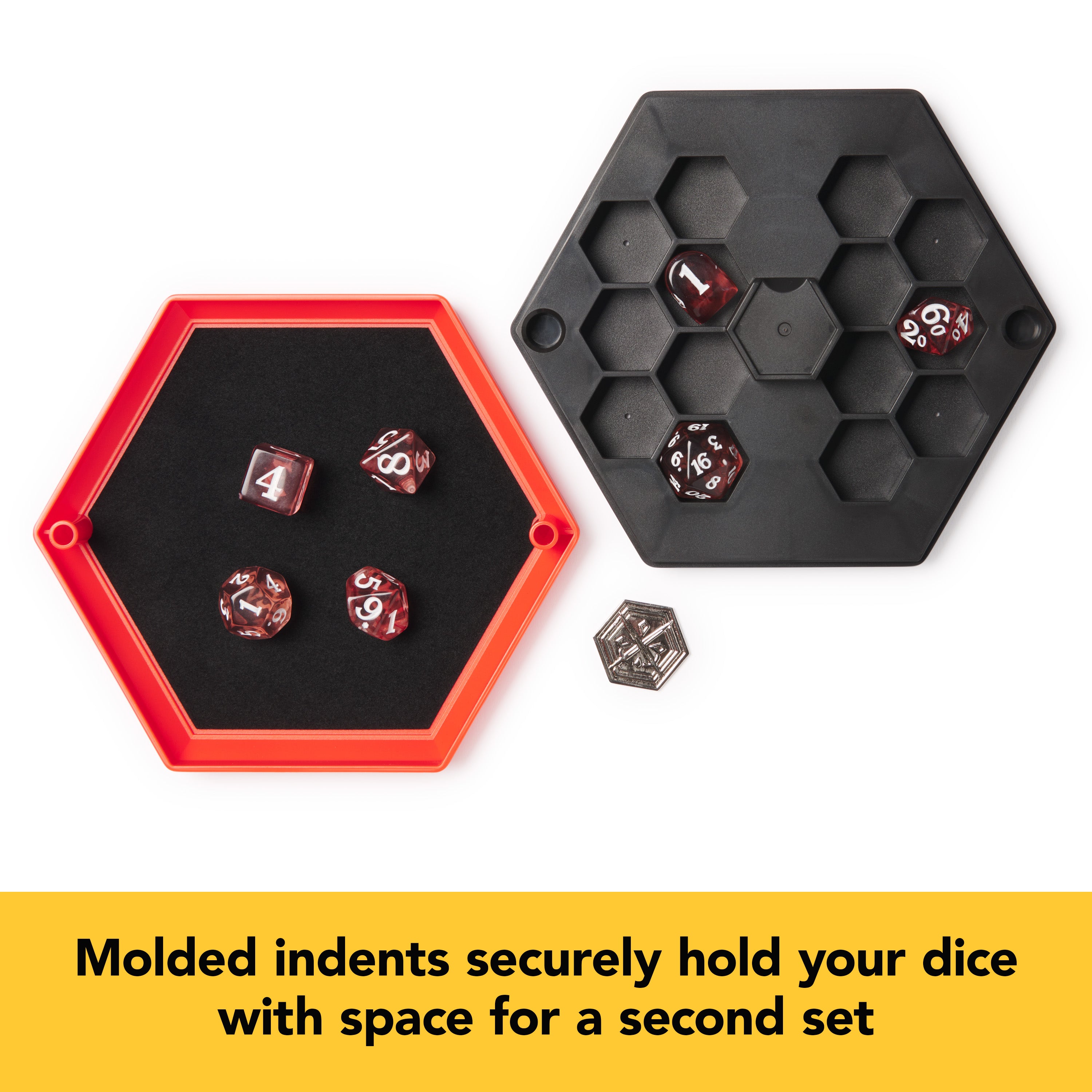 Spin Master Games, Campaign Dice, Premium Dice to Go, Set of Polyhedron Dice for RPG & Board Games, Storage Case, DND Dungeons and Dragons, MTG Magic the Gathering, for Ages 8 & Up