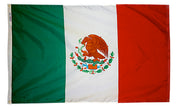 Mexico Flag 2x3 ft. Nylon SolarGuard Nyl-Glo 100% Made in USA to Official United Nations Design Specifications.