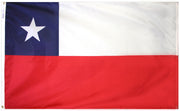 Chile Flag 4x6 ft. Nylon SolarGuard Nyl-Glo 100% Made in USA to Official United Nations Design Specifications.