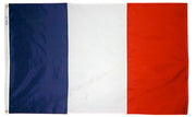 France Flag  4x6 ft. Nylon SolarGuard Nyl-Glo 100% Made in USA to Official United Nations Design Specifications.