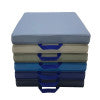 SoftScape 15" Square Floor Cushions, 6-Piece - Navy/Powder Blue