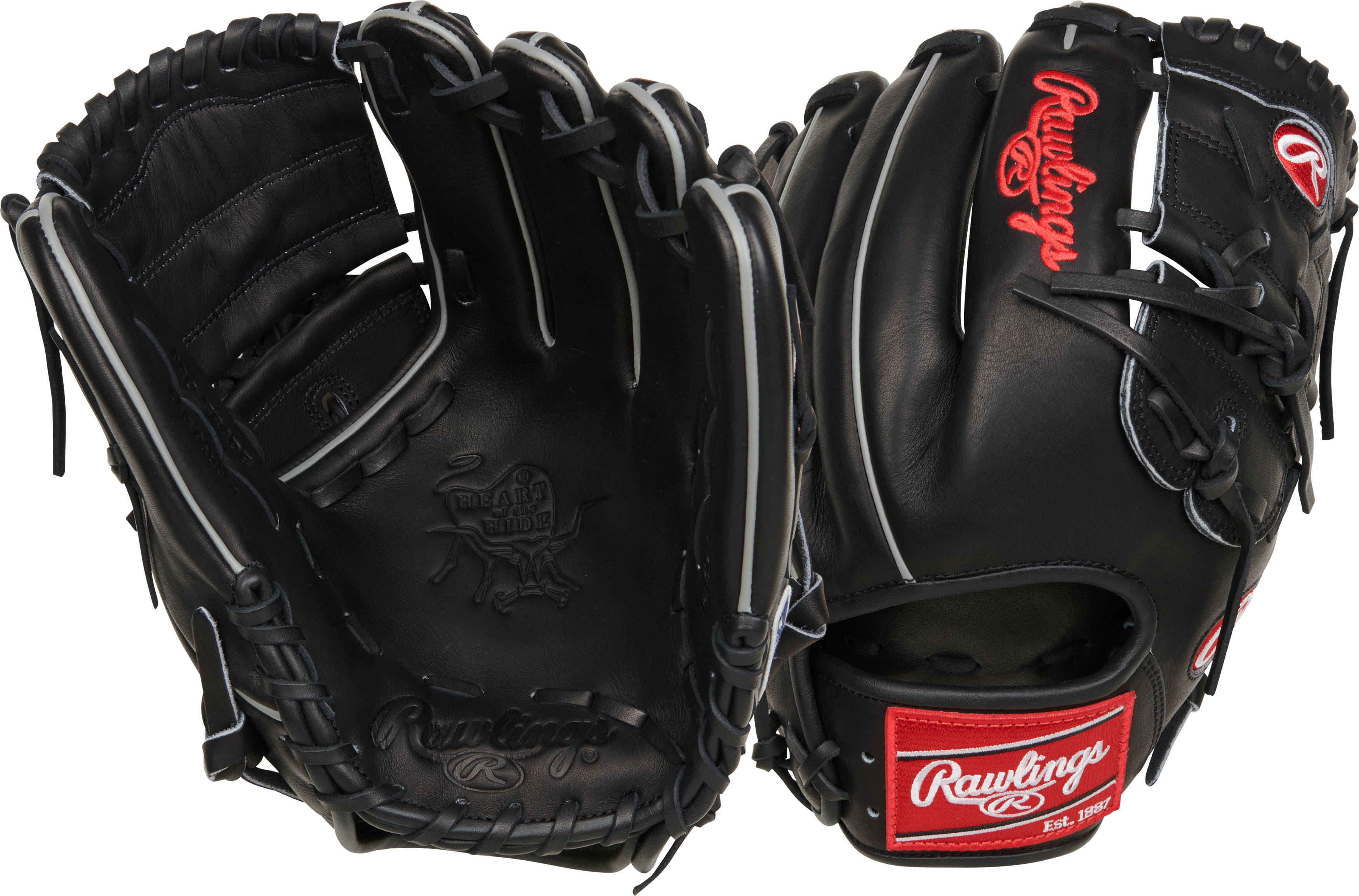 Rawlings Heart Of The Hide Traditional Series 12-Inch Baseball Glove - Right Hand Thrower - Black