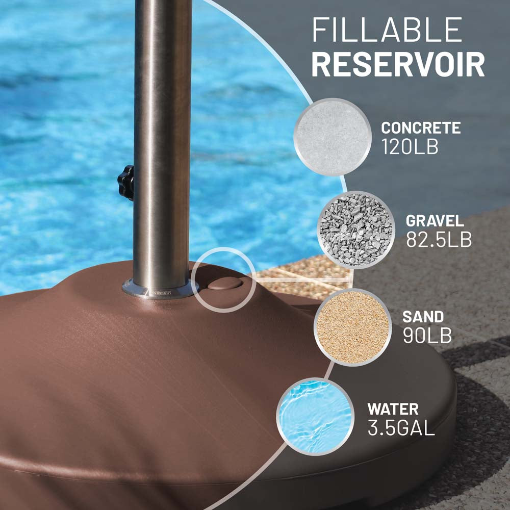 Fillabe Free Standing Commercial Umbrella Base (Bronze)
