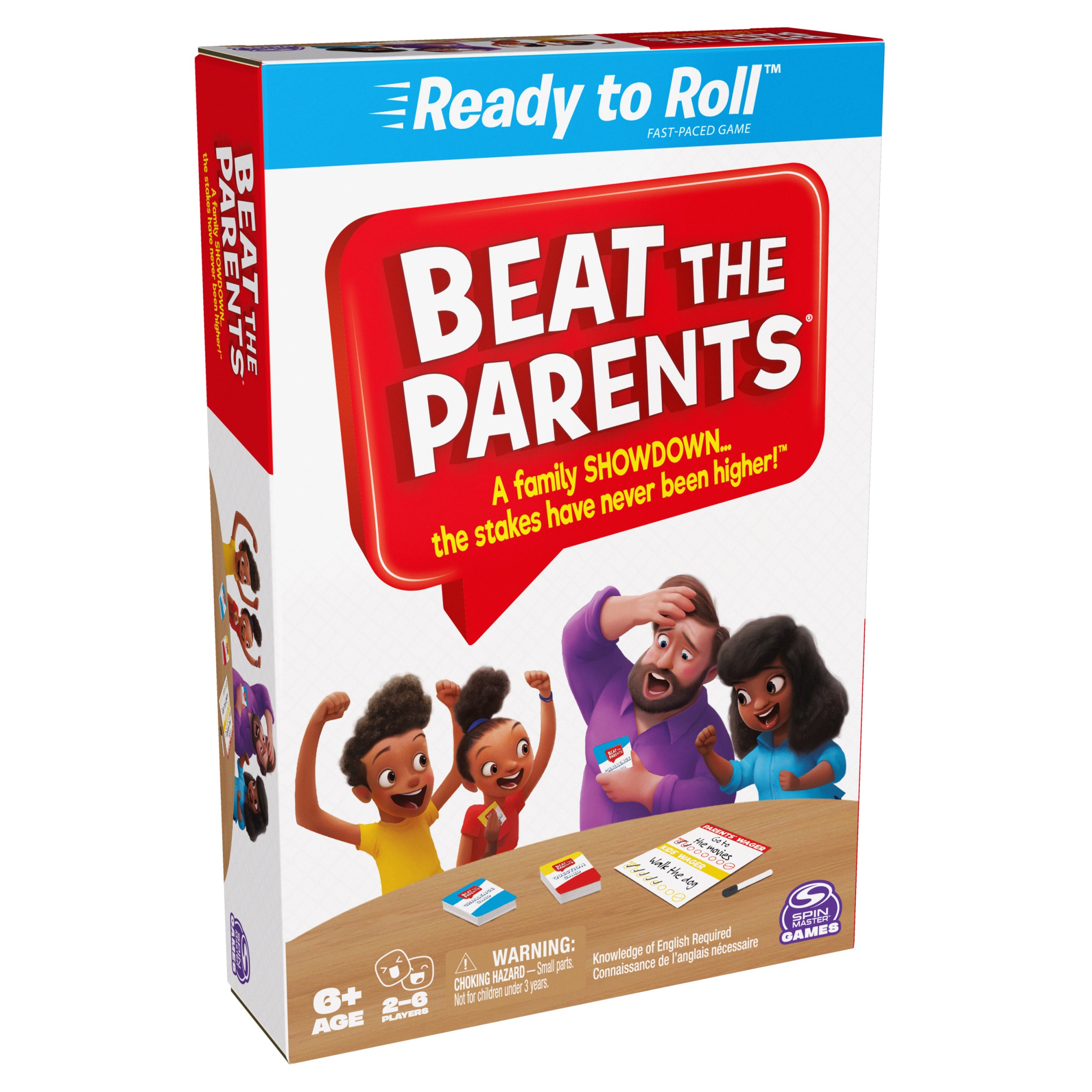 Beat the Parents, Ready to Roll Board Game Fast-Paced Classic Trivia Cards for Family Game Night, for Adults and Kids Ages 6 and up