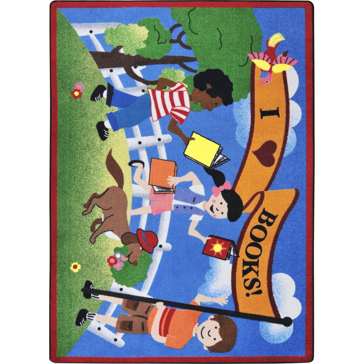 Library Day 7'8" x 10'9" area rug in color Multi