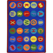 Library Dots 7'8" x 10'9" area rug in color Multi