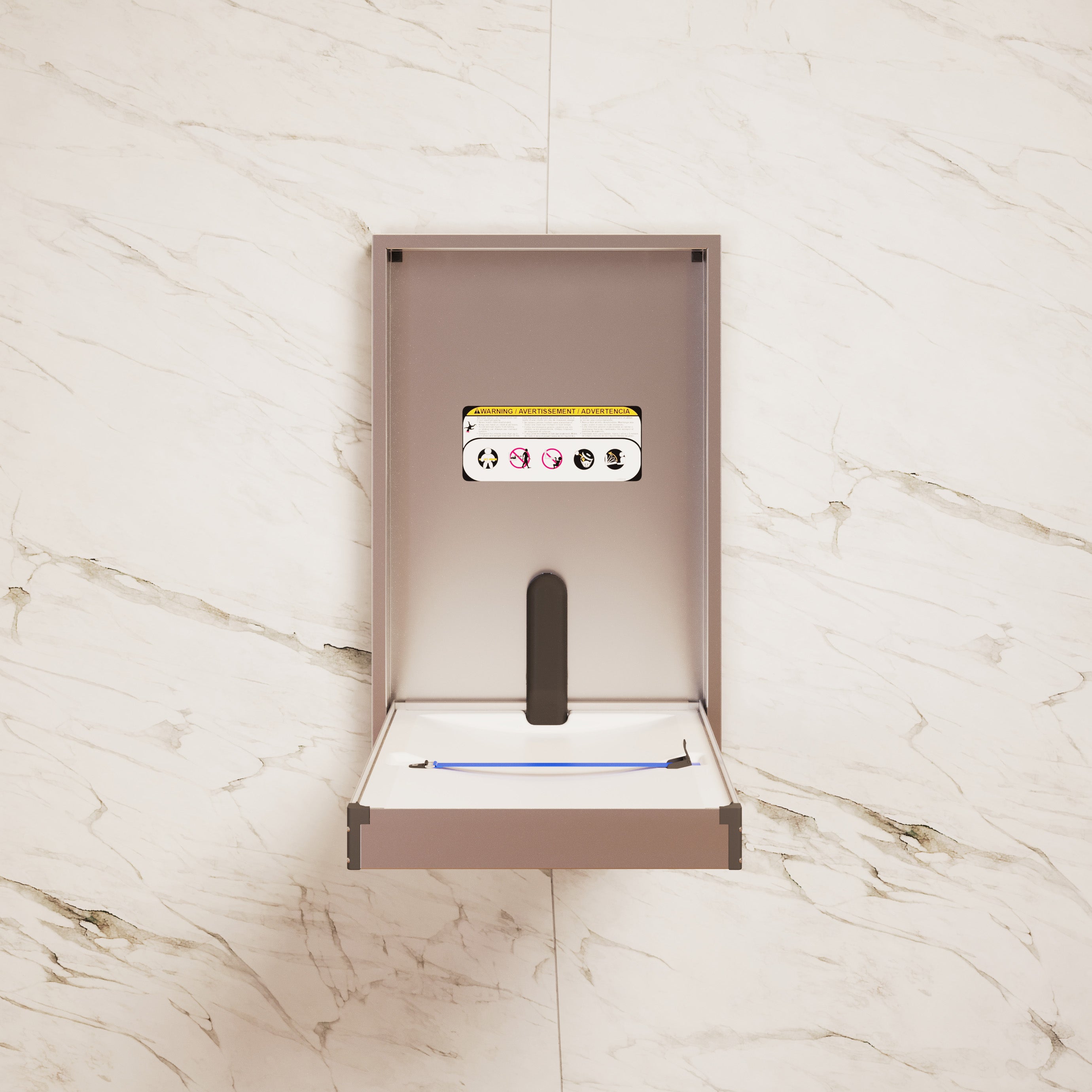 Summit Surface Mount Full Stainless Changing Station - Vertical - Stainless Steel