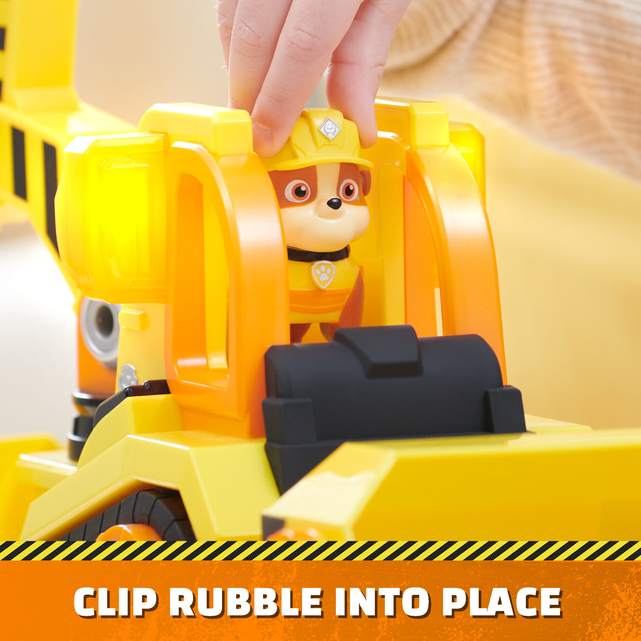 Rubble & Crew, Bark Yard Deluxe Bulldozer Construction Truck Toy with Lights, Sounds & Rubble Action Figure, Kids Toys for Boys & Girls Ages 3+