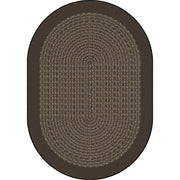 Like Home 3'10" x 5'4" Oval area rug in color Chocolate