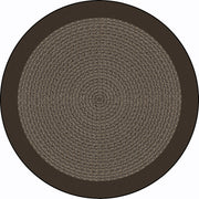 Like Home 5'4" Round area rug in color Chocolate