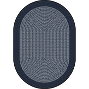 Like Home 3'10" x 5'4" Oval area rug in color Navy