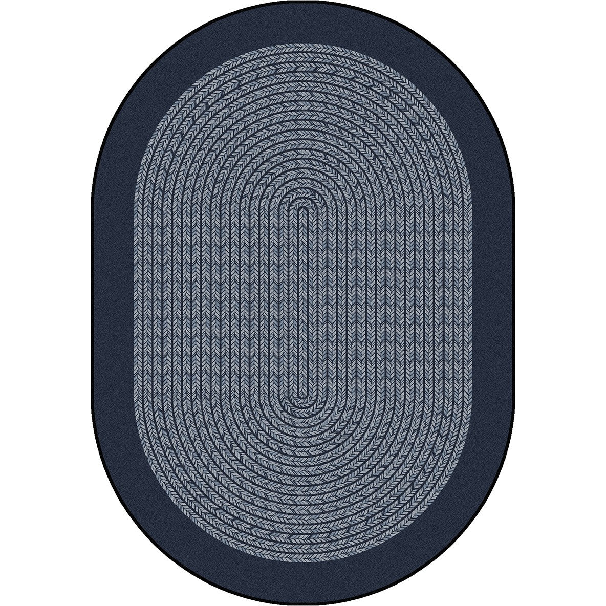 Like Home 5'4" x 7'8" Oval area rug in color Navy