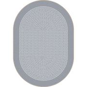 Like Home 7'8" x 10'9" Oval area rug in color Silver