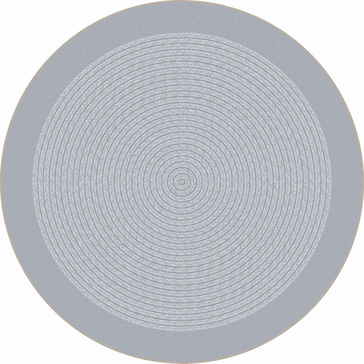 Like Home 5'4" Round area rug in color Silver