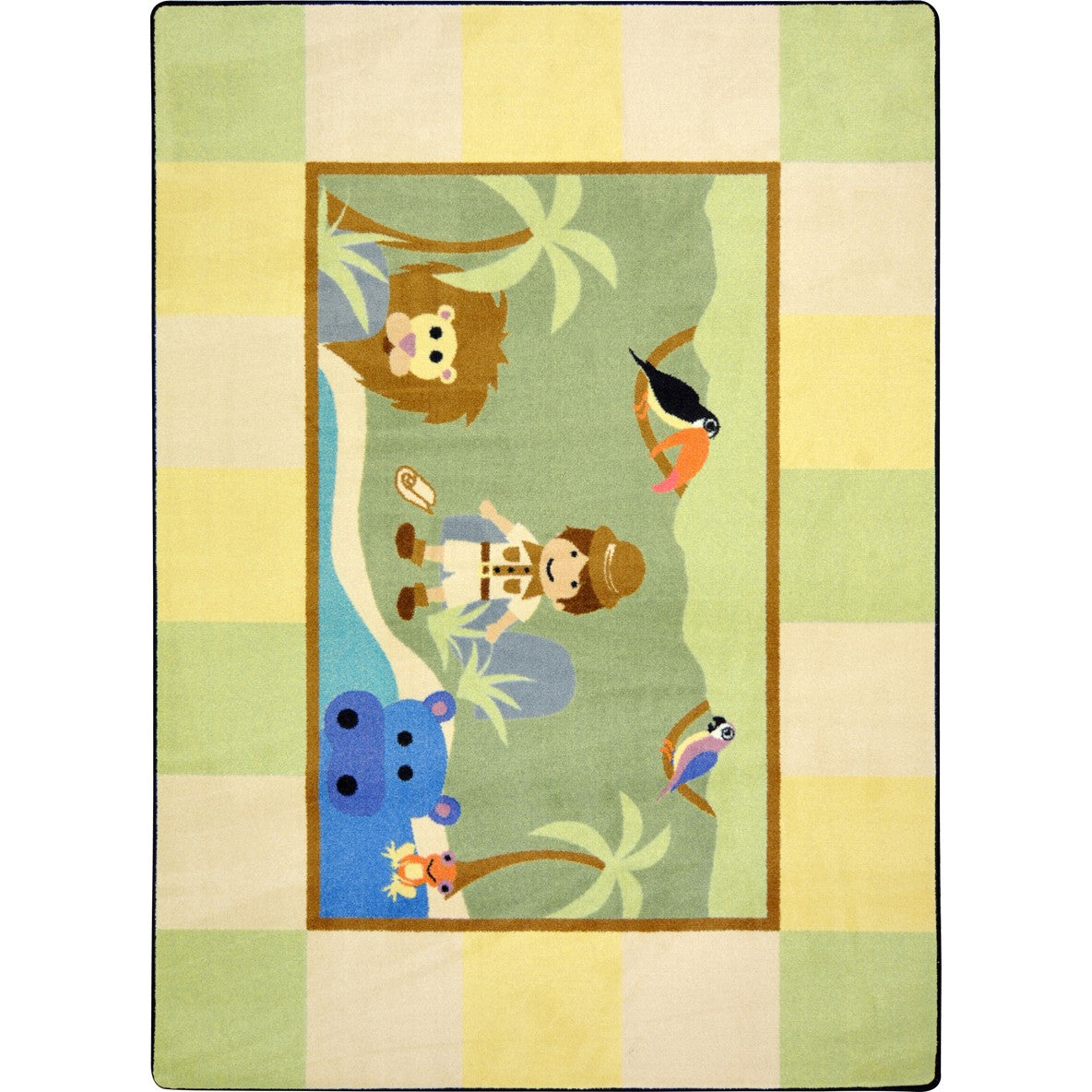 Lil' Explorer 5'4" x 7'8" area rug in color Multi