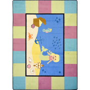 Lil' Mermaid 5'4" x 7'8" area rug in color Multi