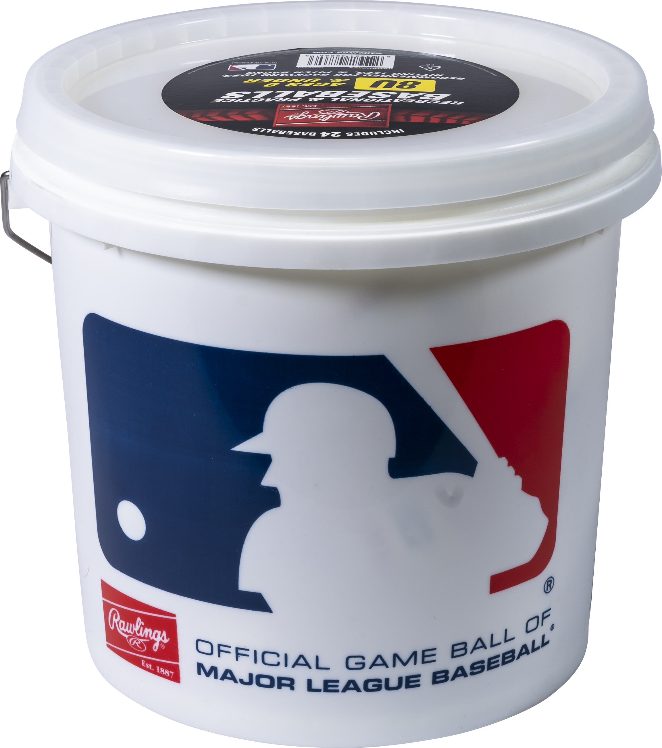 Rawlings 3 Gallon 8 And Under Ball-Bucket Combo - Includes 24 R8U